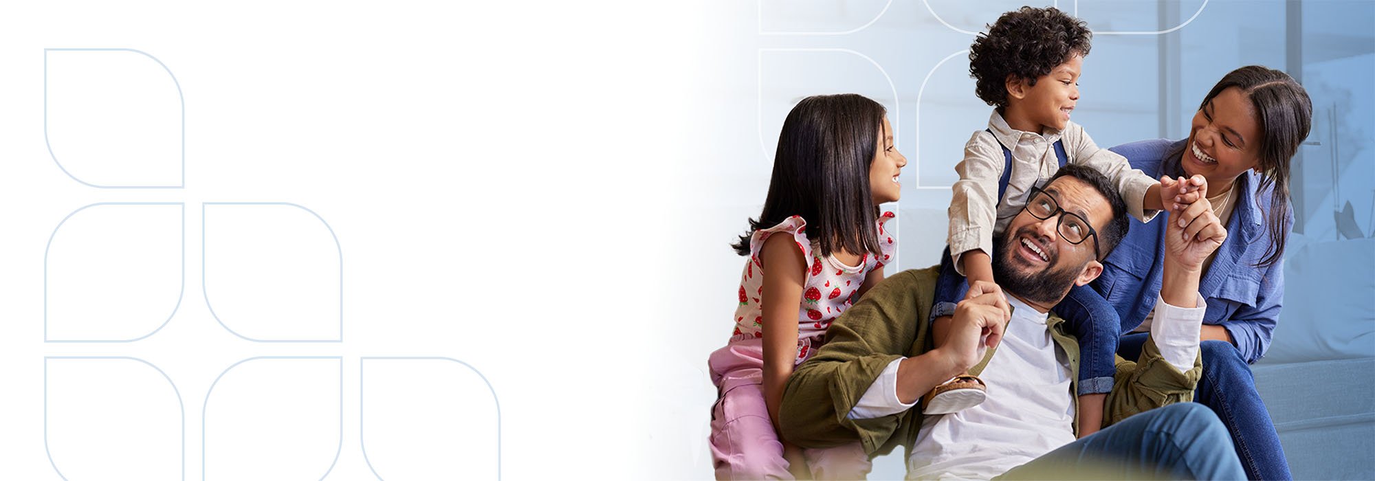 man with 2 kids and woman